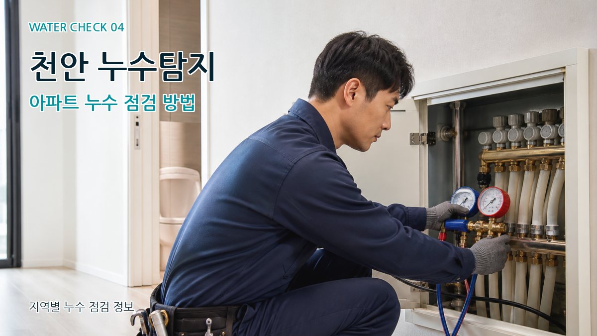 천안 누수탐지 아파트 누수 점검 방법