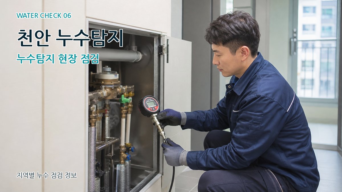 천안 누수탐지 누수탐지 현장 점검