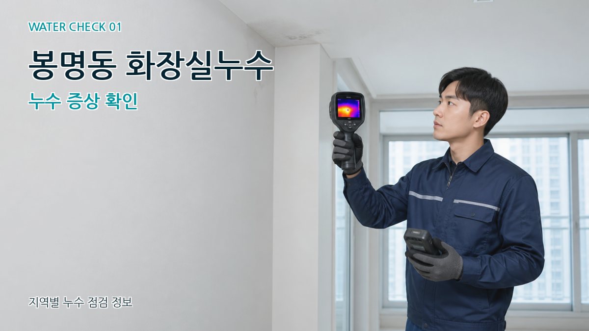 봉명동 아파트누수 누수탐지 이미지
