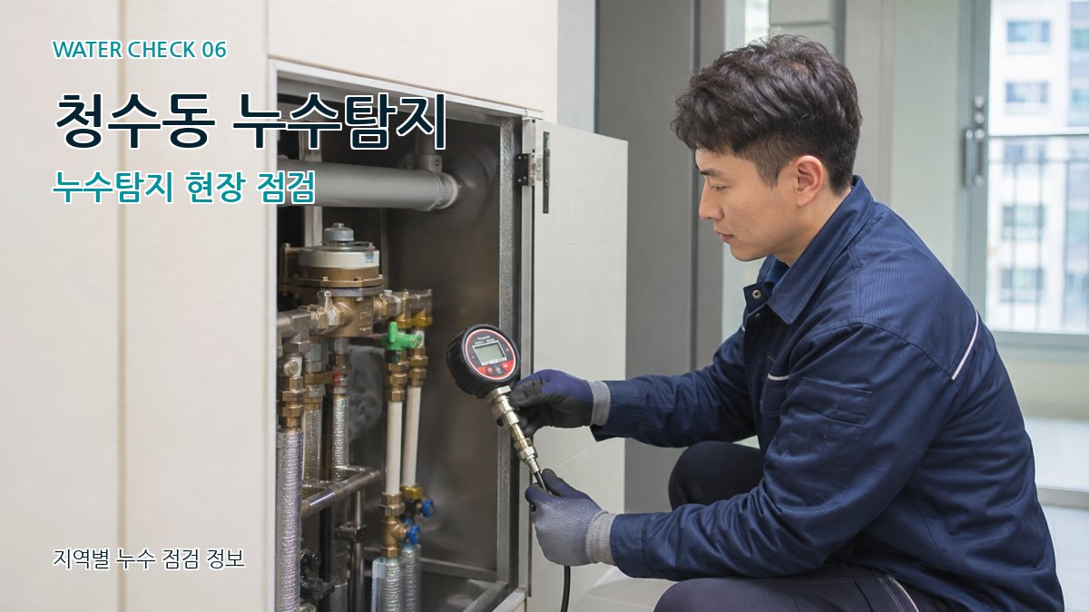 청수동 누수탐지 누수탐지 현장 점검