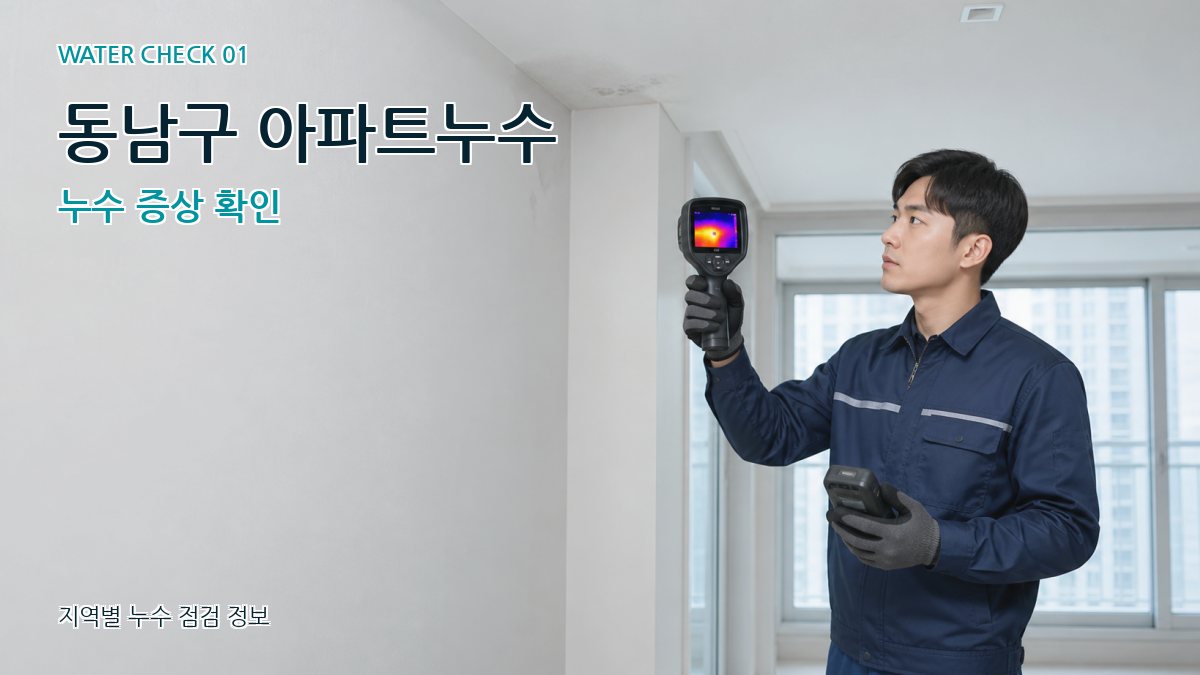 동남구 아파트누수 누수 증상 확인