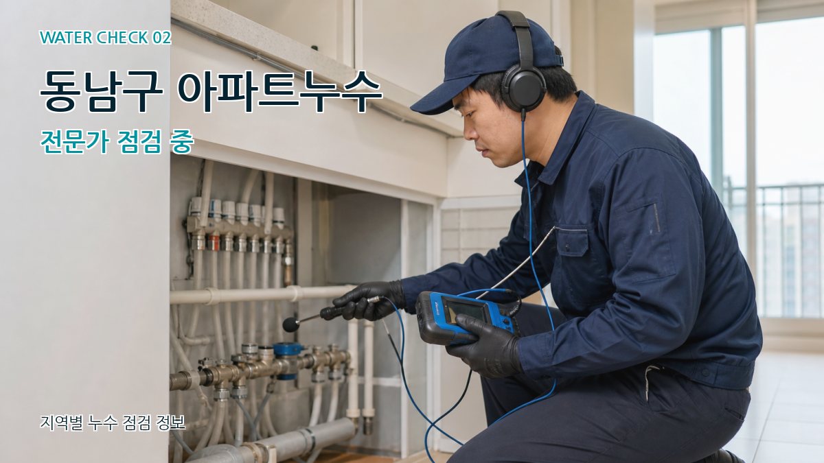 동남구 아파트누수 전문가 점검 중