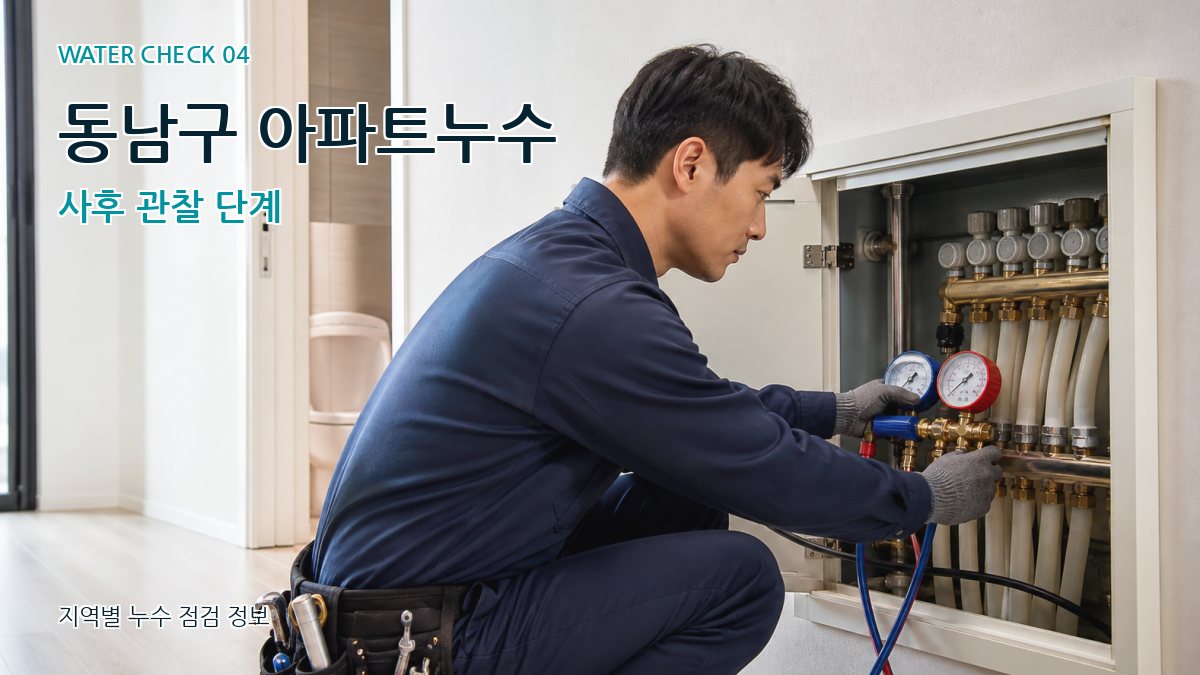 동남구 아파트누수 사후 관찰 단계