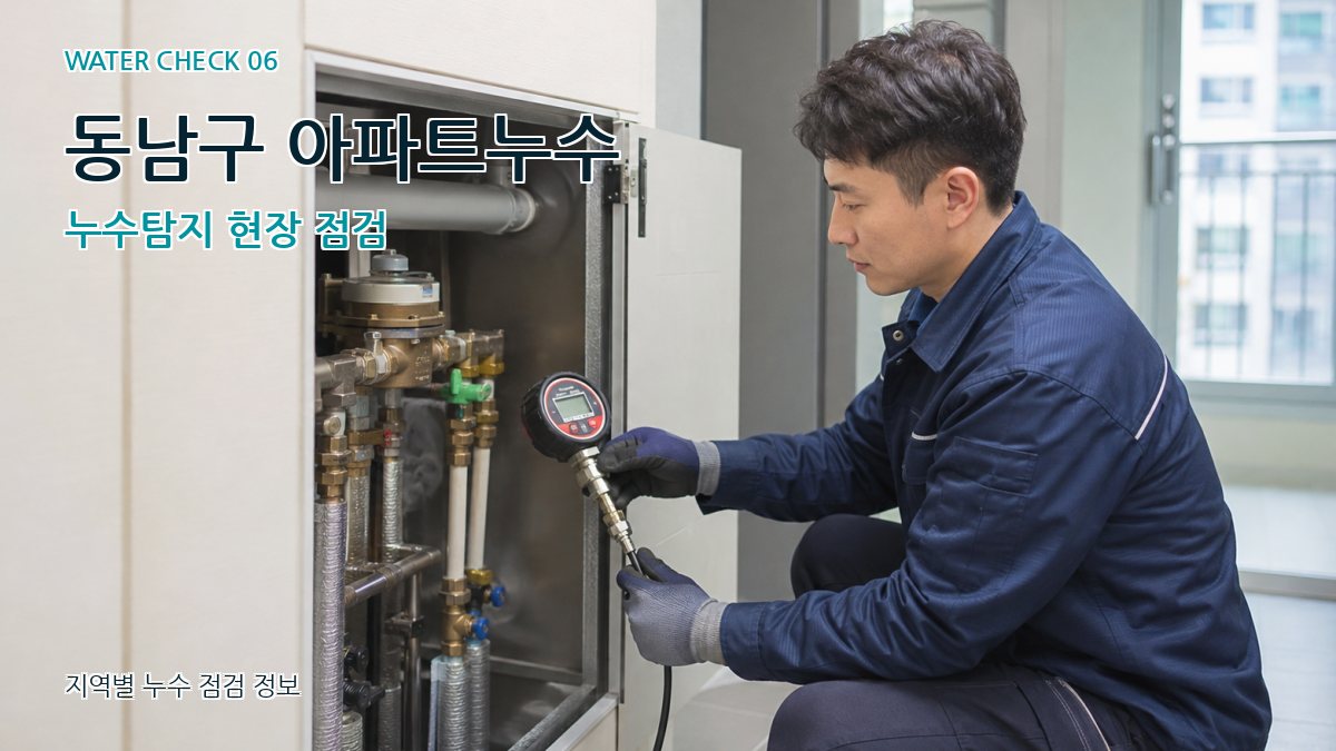 동남구 아파트누수 누수탐지 현장 점검