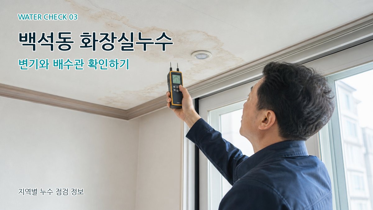 백석동 천장누수 누수탐지 이미지