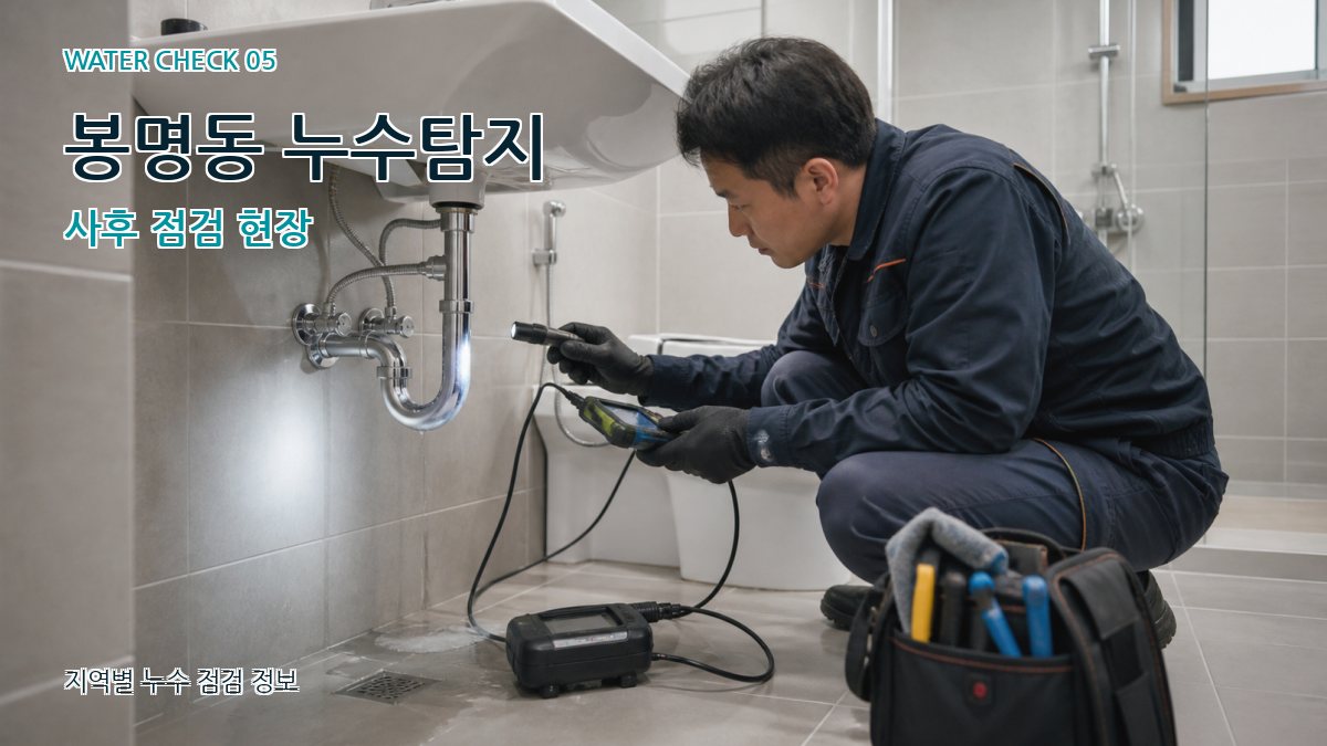 봉명동 누수공사 누수탐지 이미지