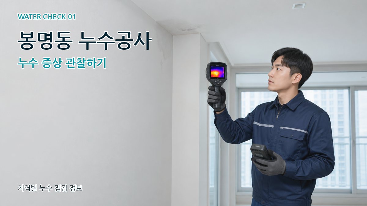 봉명동 아파트누수 누수탐지 이미지