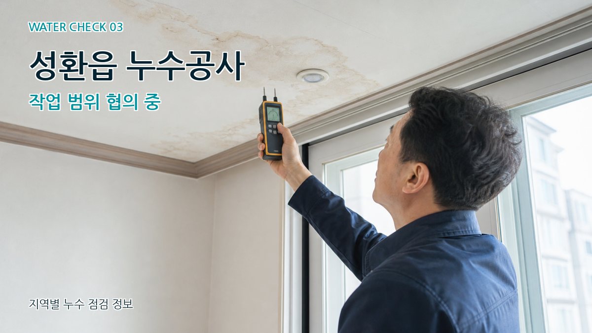 성환읍 천장누수 누수탐지 이미지