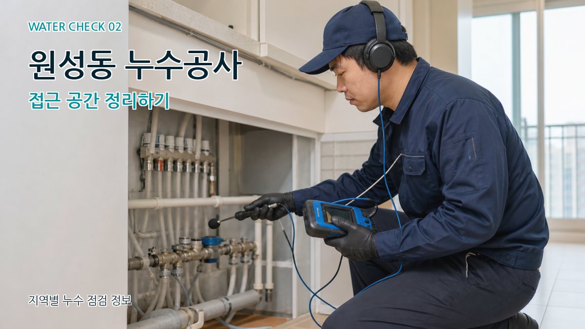 원성동 화장실누수 누수탐지 이미지