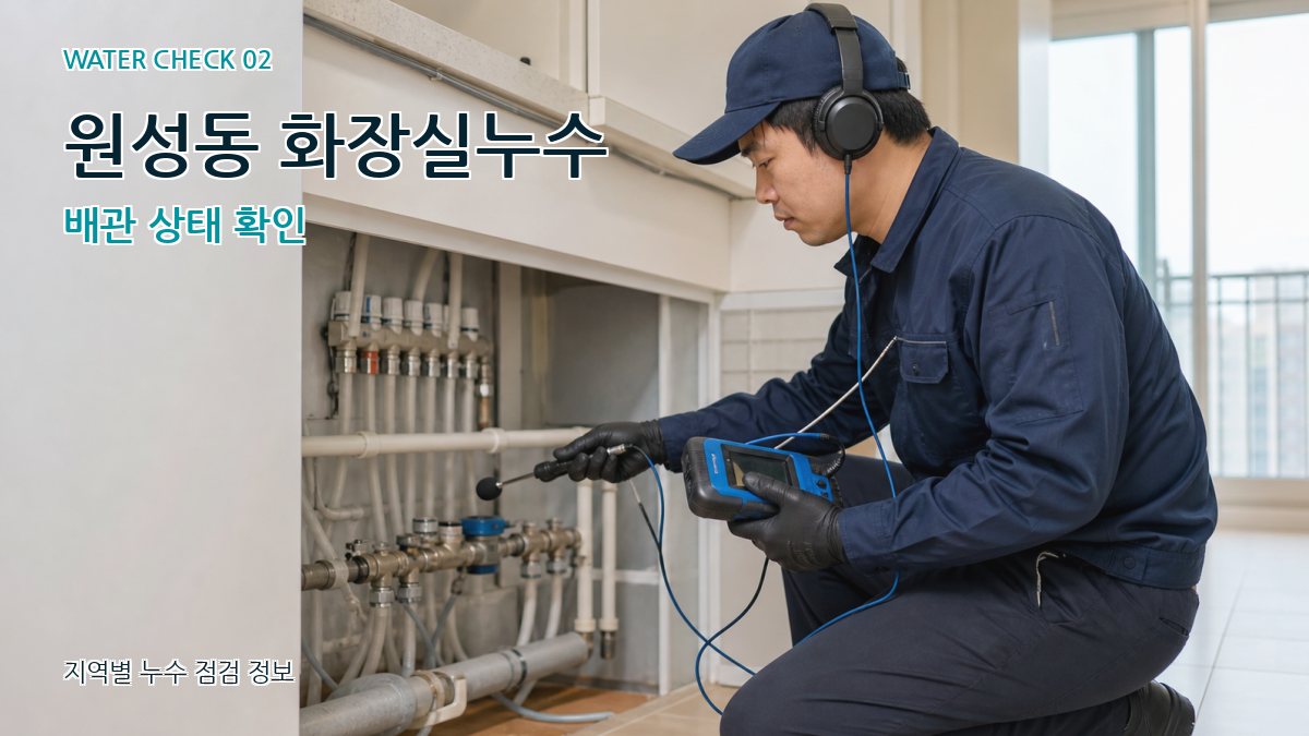 원성동 화장실누수 누수탐지 이미지