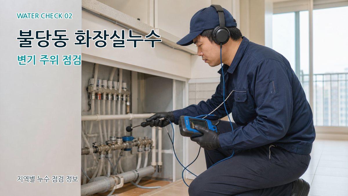 불당동 화장실누수 누수탐지 이미지
