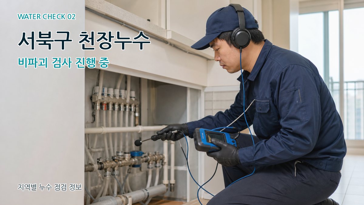 서북구 화장실누수 누수탐지 이미지