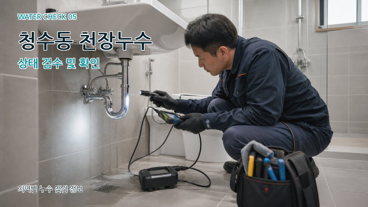 청수동 천장누수 상태 검수 및 확인