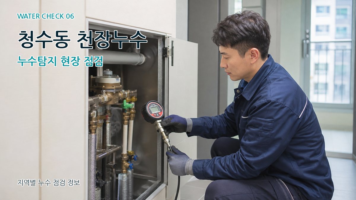 청수동 천장누수 누수탐지 현장 점검