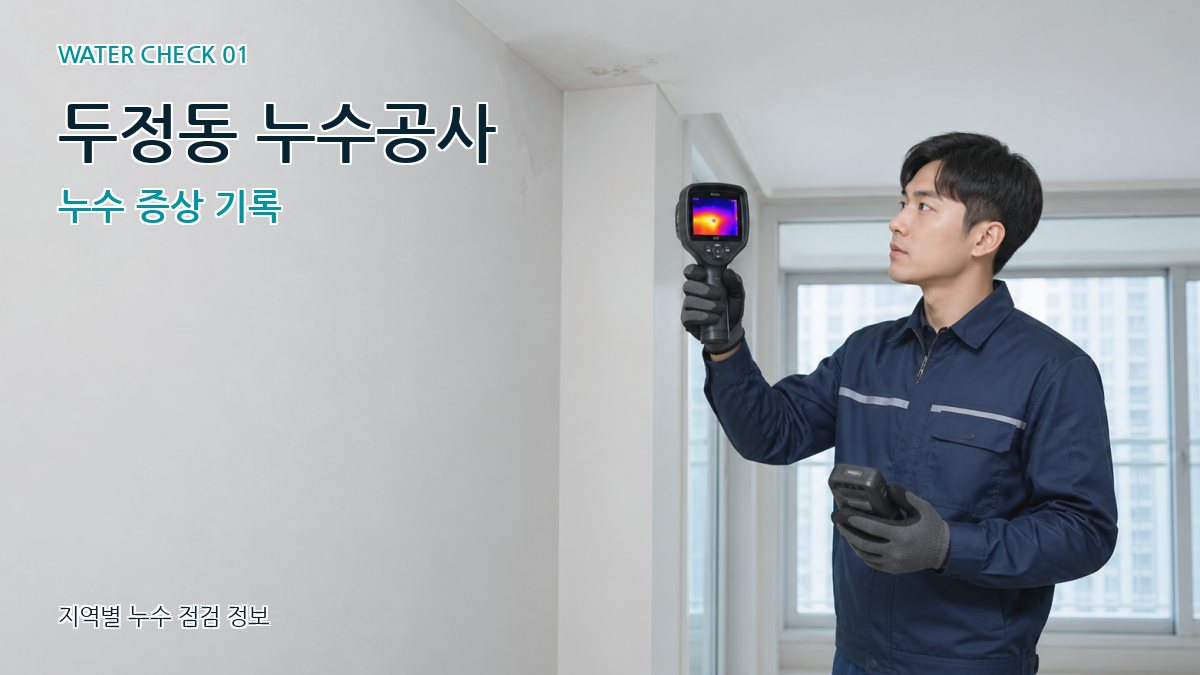 두정동 아파트누수 누수탐지 이미지