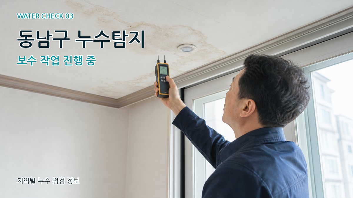 동남구 천장누수 누수탐지 이미지
