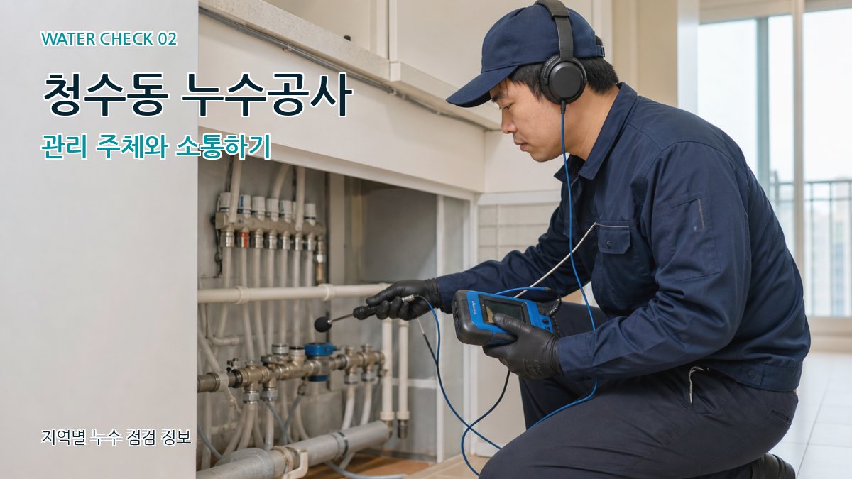 청수동 화장실누수 누수탐지 이미지
