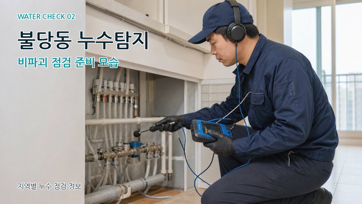 불당동 화장실누수 누수탐지 이미지