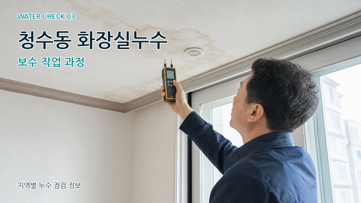 청수동 천장누수 누수탐지 이미지