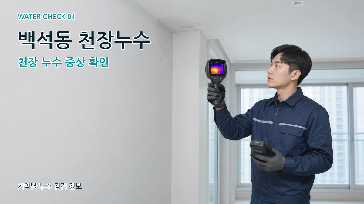 백석동 아파트누수 누수탐지 이미지