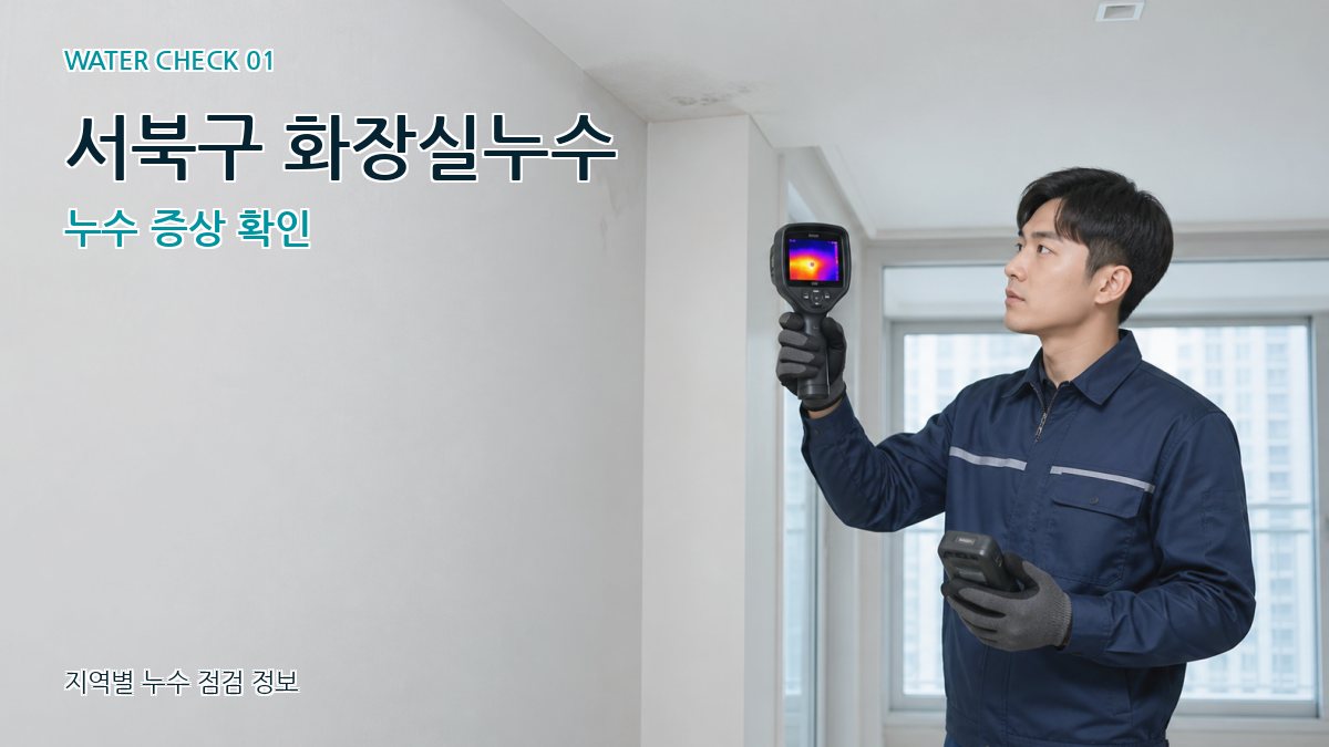 서북구 화장실누수 누수 증상 확인