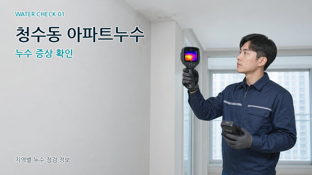 청수동 아파트누수 누수탐지 이미지