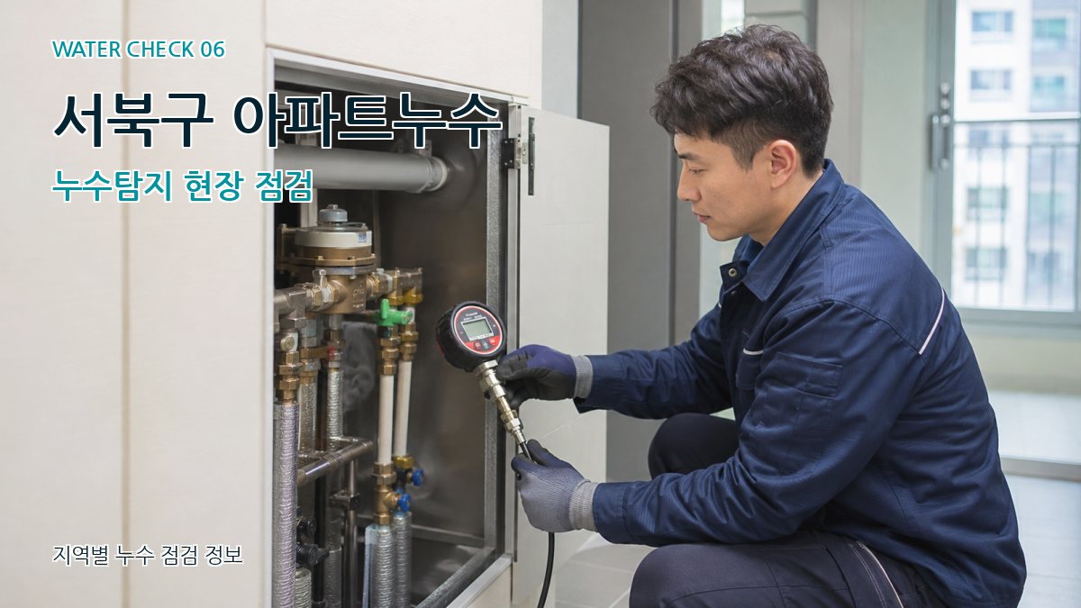 서북구 아파트누수 누수탐지 현장 점검