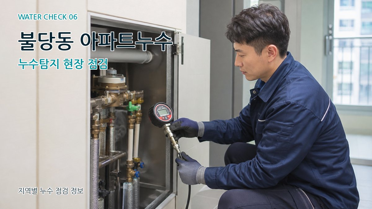 불당동 아파트누수 누수탐지 현장 점검